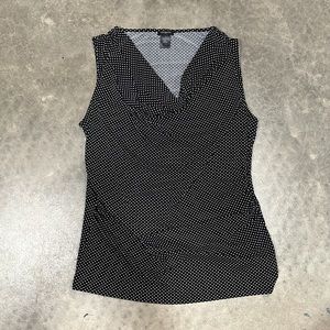 Ann Taylor Black Polka Dot Blouse